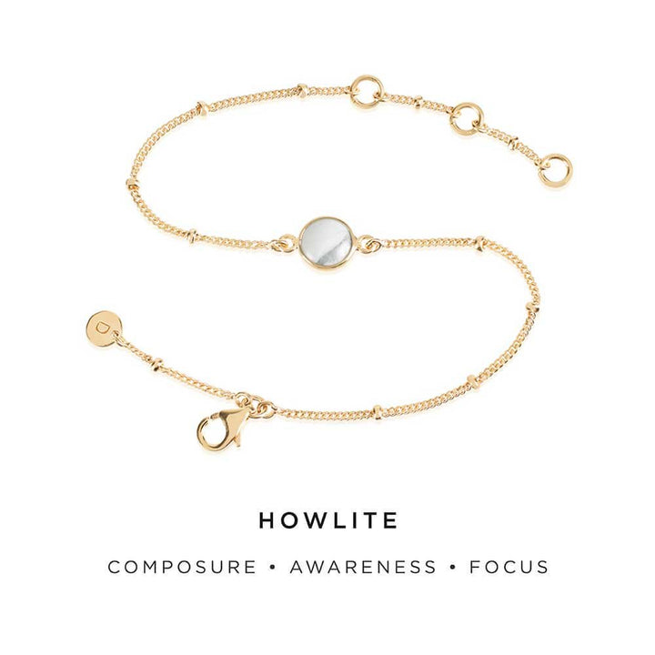 Daisy London Gold Howlite Healing Bracelet