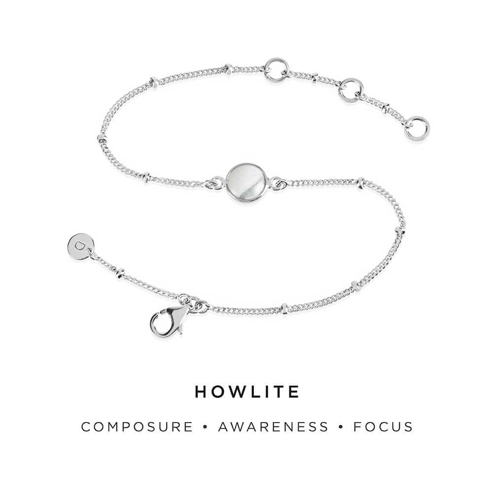 Daisy London Silver Howlite Healing Bracelet