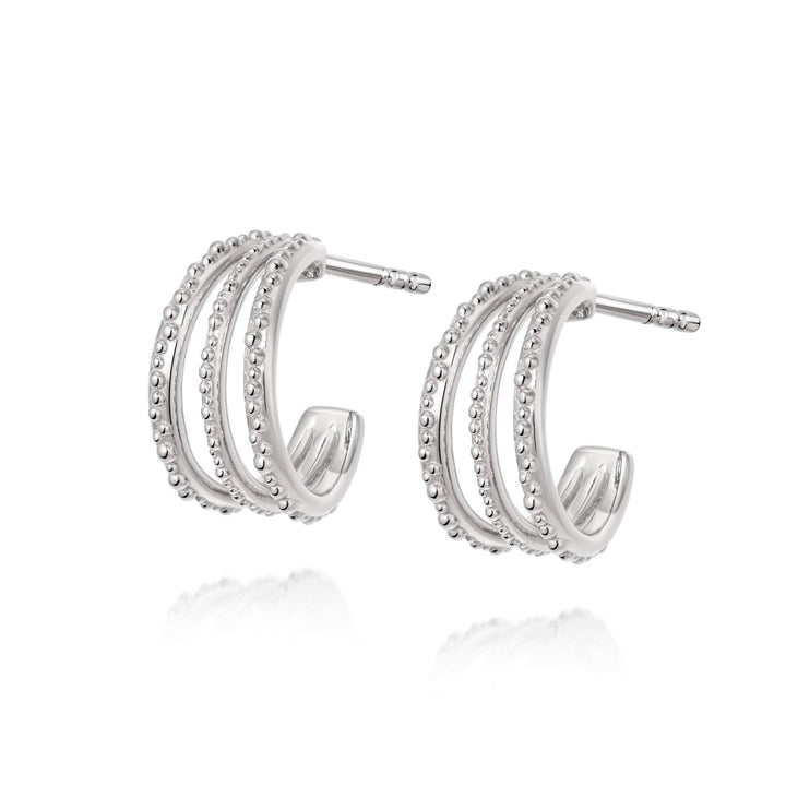 Daisy London Sterling Silver Amanda Huggie Hoop Earrings