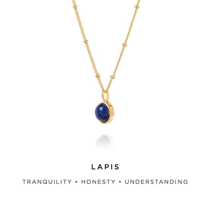 Daisy London Gold Lapis Healing Necklace