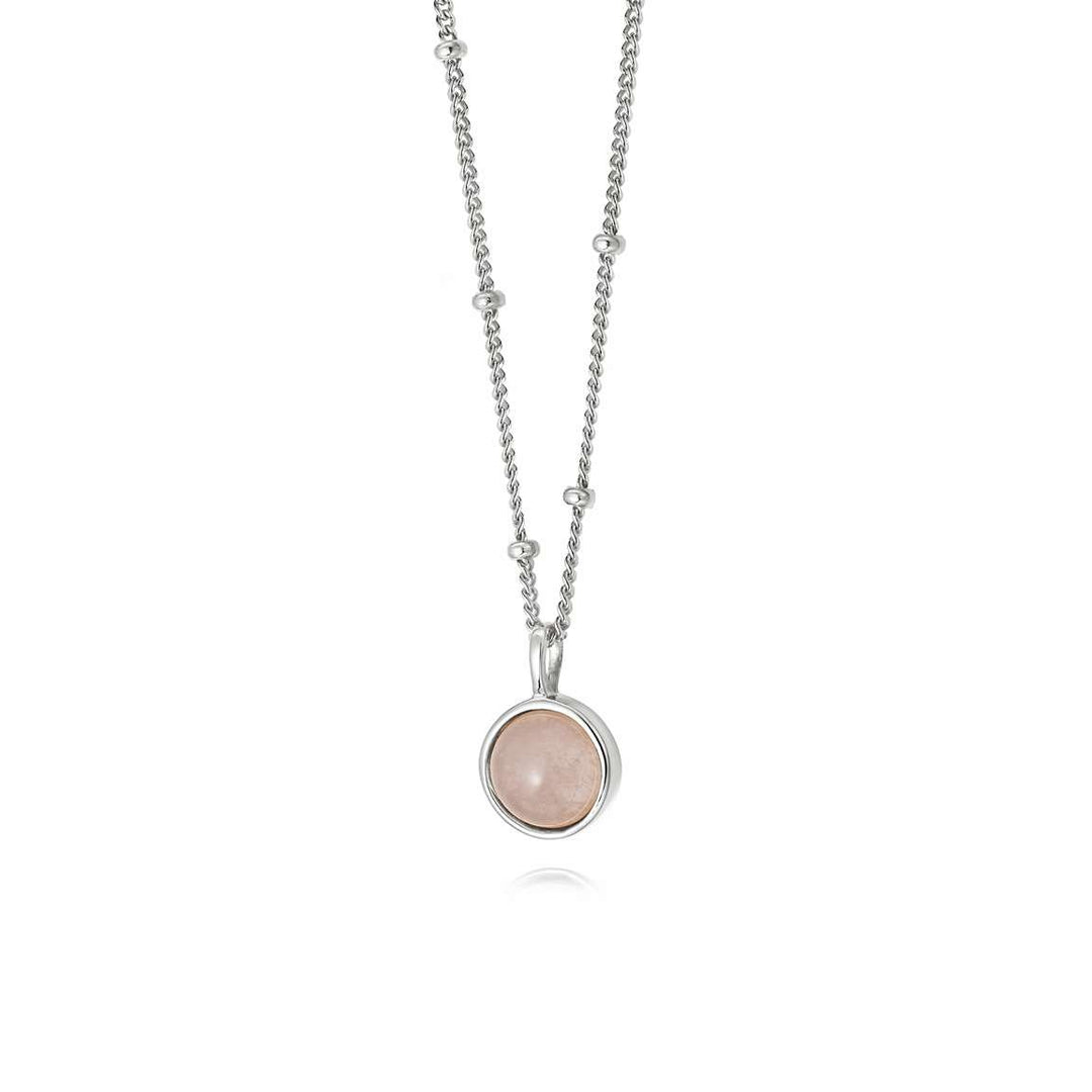 Daisy London Rose Quartz Healing Stone Necklace