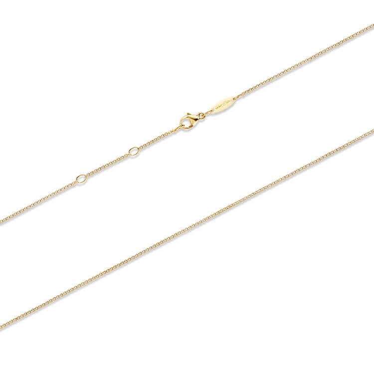 Thomas Sabo Yellow Gold Mini Square Belcher Chain Necklace