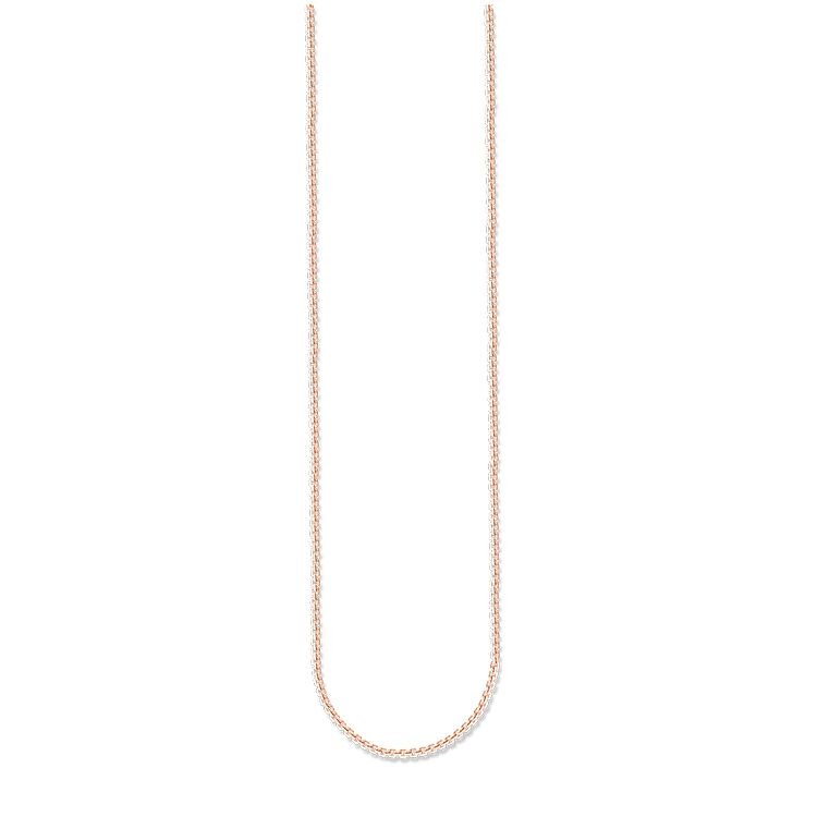 Thomas Sabo Rose Gold Mini Square Belcher Chain Necklace