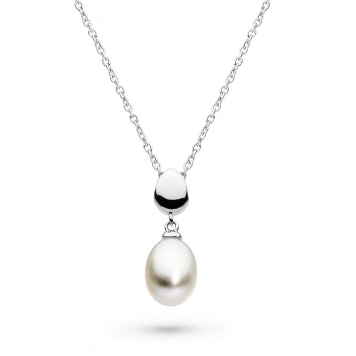 Kit Heath Silver Coast Pebble Pearl Necklace