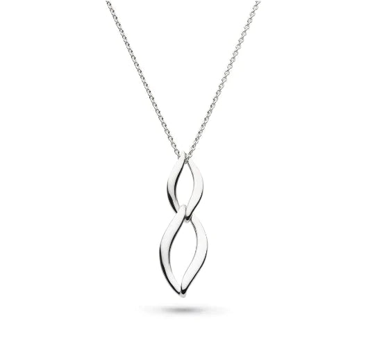 Kit Heath Silver Entwine Twine Link Duo Petite Necklace