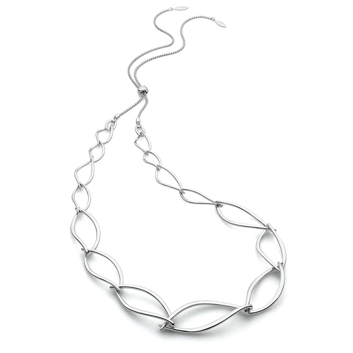 Kit Heath Silver Entwine Twine Twist Statement Toggle Necklace