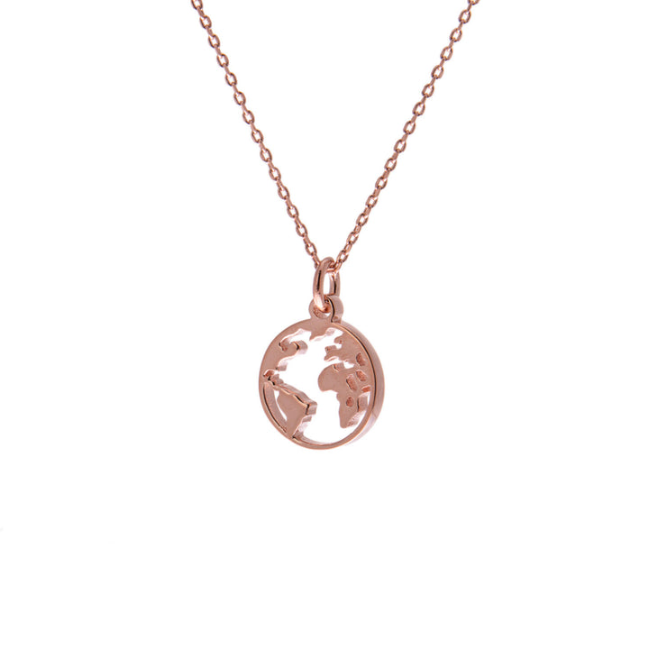 Ol&Co Rose Gold Plated World Necklace