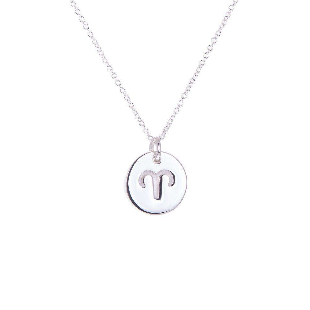 Ol&Co Sterling Silver Aries Zodiac Necklace