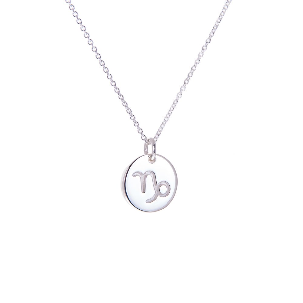 Ol&Co Sterling Silver Capricorn Zodiac Necklace