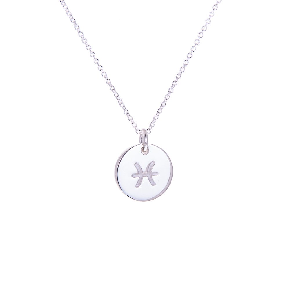 Ol&Co Sterling Silver Pisces Zodiac Necklace