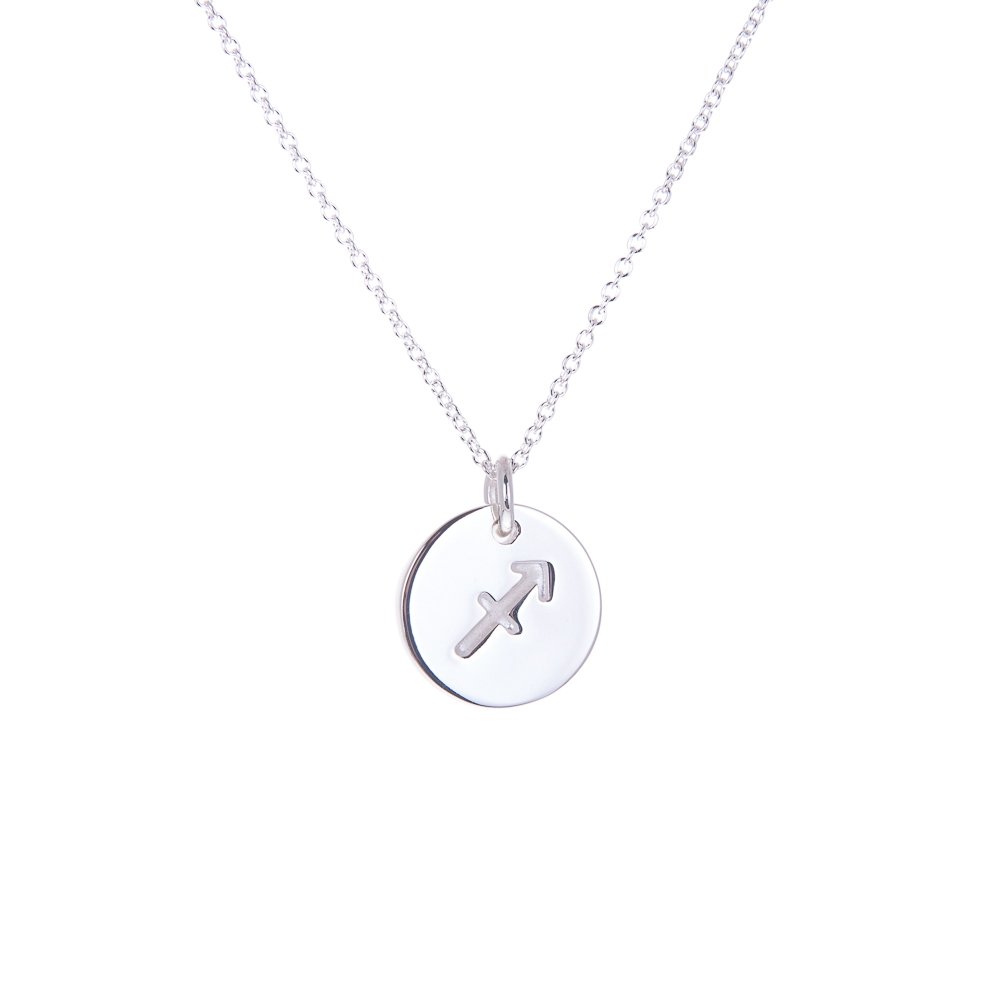 Ol&Co Sterling Silver Sagittarius Zodiac Necklace