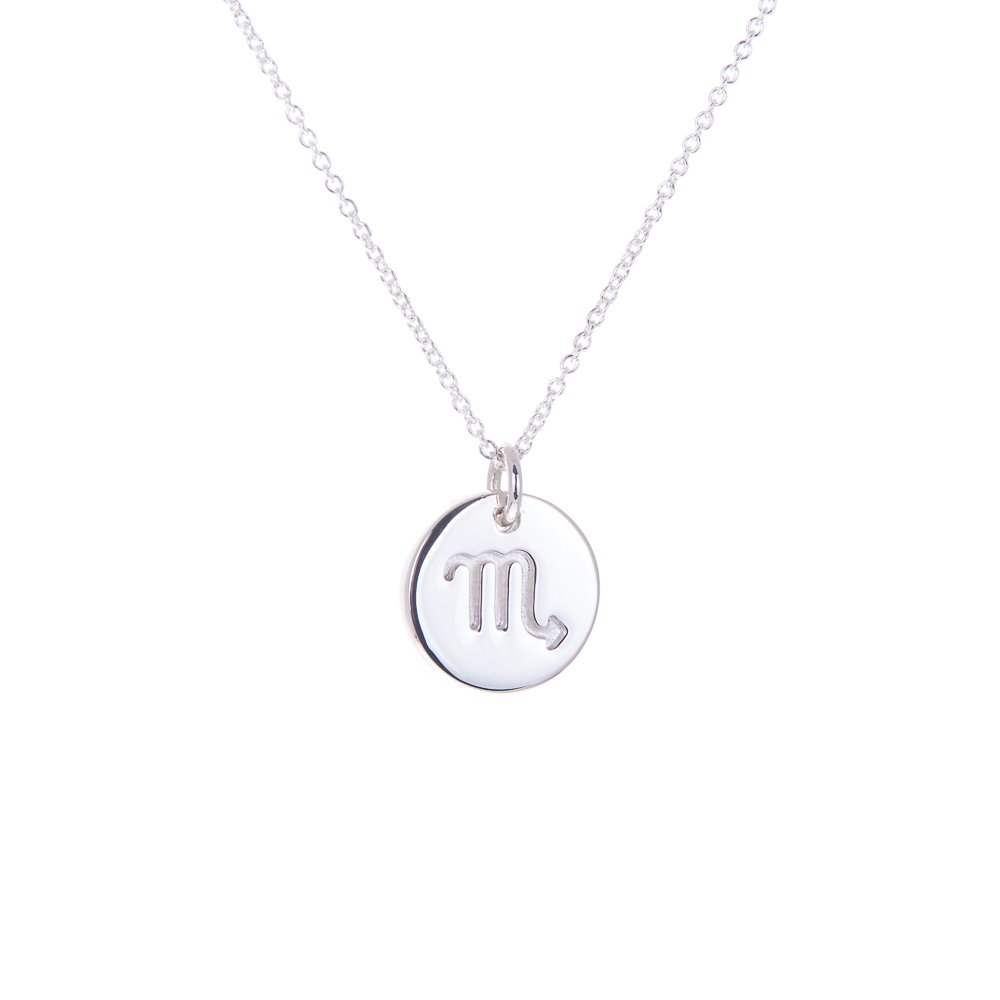 Ol&Co Sterling Silver Scorpio Zodiac Necklace