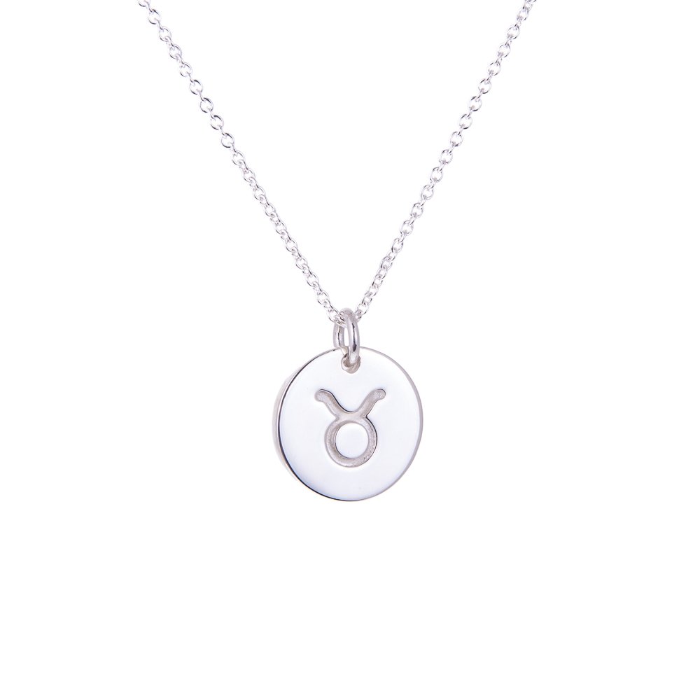 Ol&Co Sterling Silver Taurus Zodiac Necklace