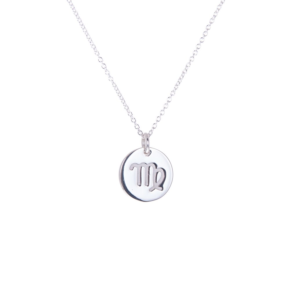 Ol&Co Sterling Silver Virgo Zodiac Necklace