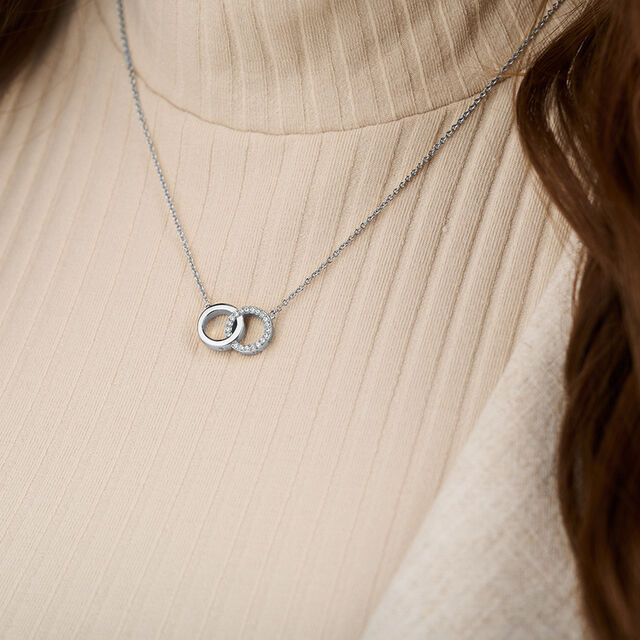 Olivia Burton Silver Classic Interlink Necklace