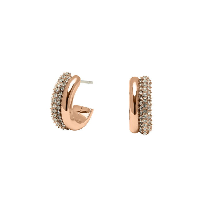 Olivia Burton Rose Gold Entwine Hoop Earrings