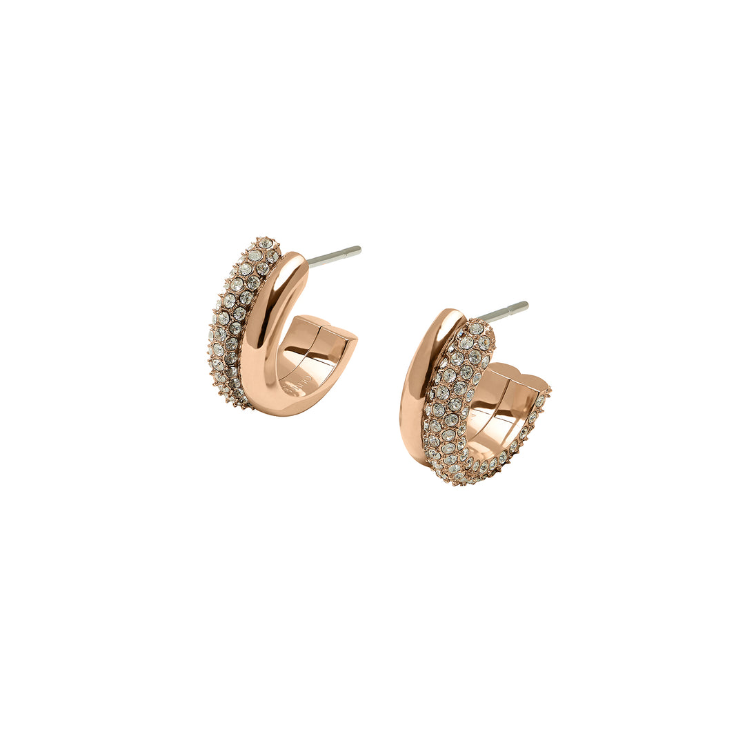 Olivia Burton Rose Gold Entwine Hoop Earrings