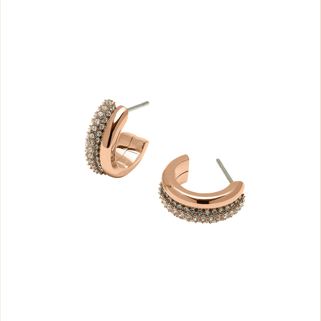 Olivia Burton Rose Gold Entwine Hoop Earrings