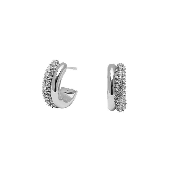 Olivia Burton Silver Classic Entwine Hoop Earrings