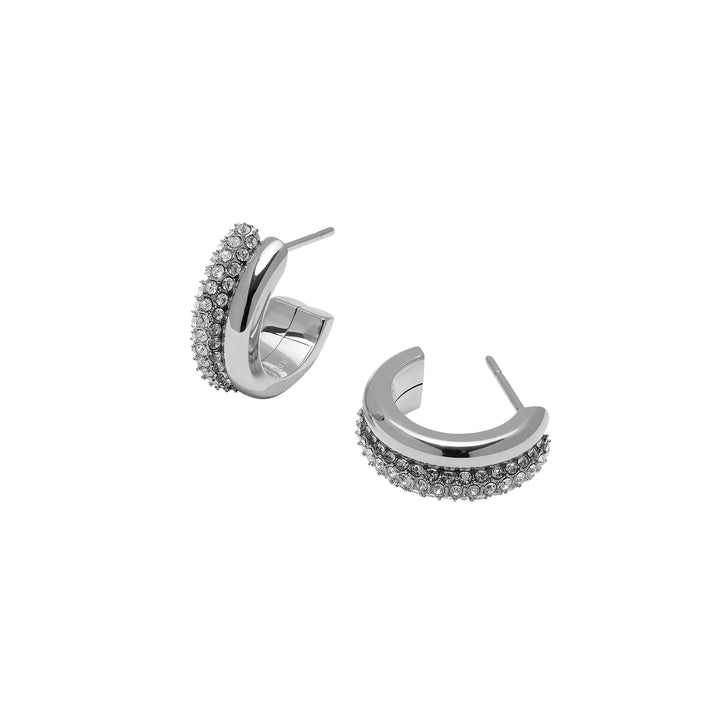 Olivia Burton Silver Classic Entwine Hoop Earrings