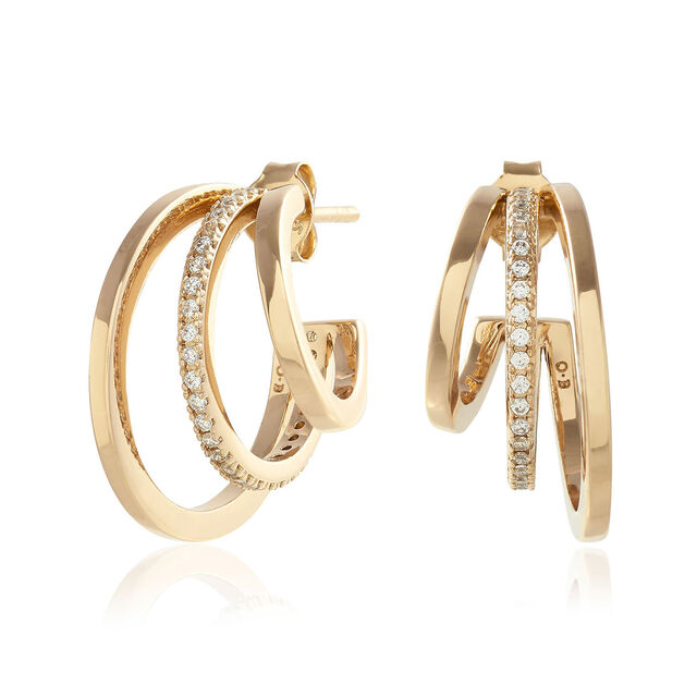 Olivia Burton Gold Classic Multi Hoop Earrings