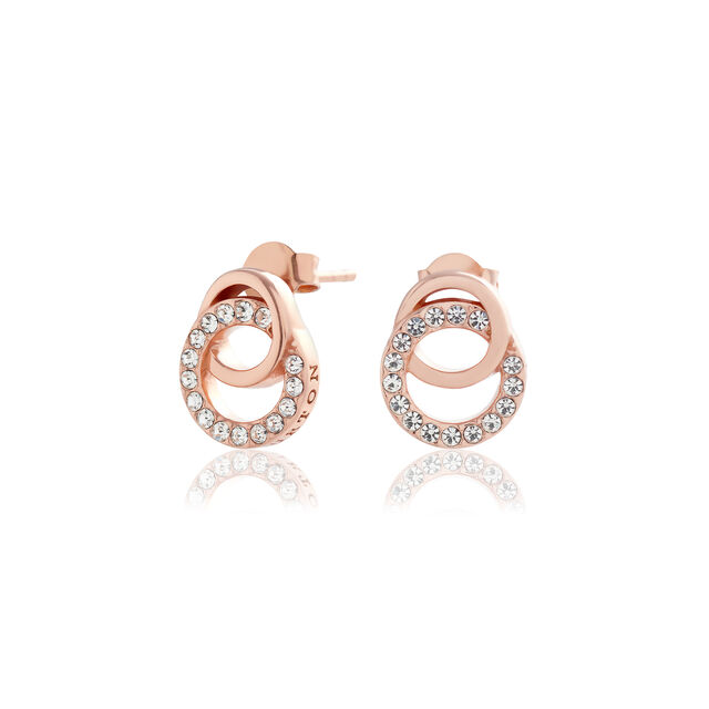 Olivia Burton Rose Gold Interlink Drop Stud Earrings