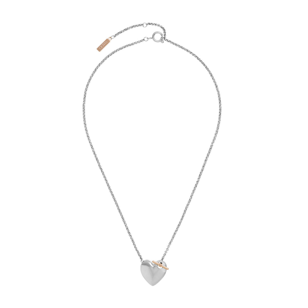 Olivia Burton Silver Classic Knot Heart Necklace