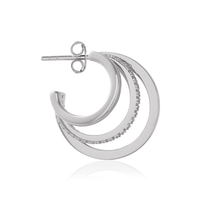 Olivia Burton Silver Classic Multi Hoop Earrings