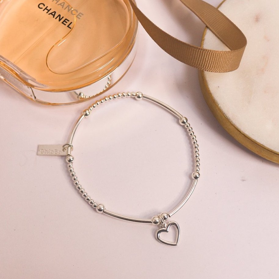 ChloBo Cute Mini Open Heart Charm Bracelet