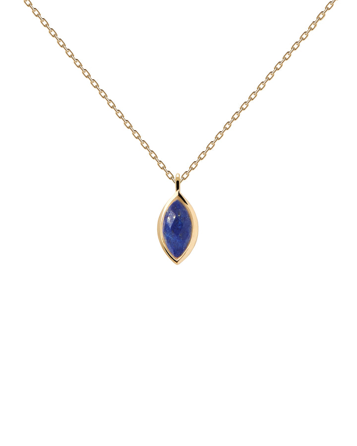 PDPAOLA Gold Lapis Lazuli Nomad Necklace