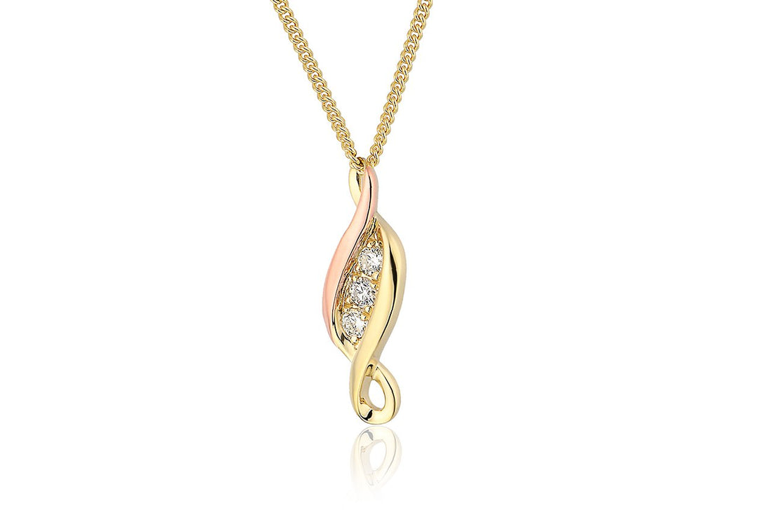 Clogau Past Present & Future Gold Necklace