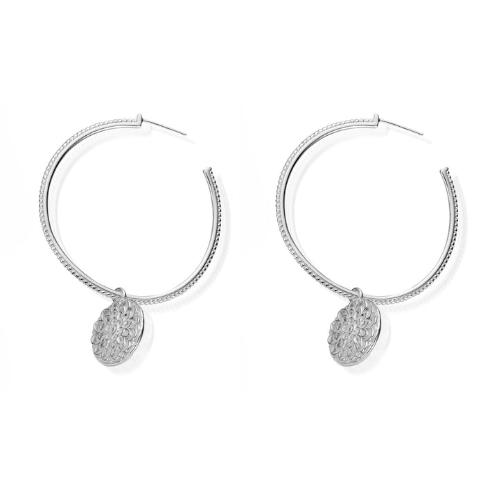 ChloBo Moon Flower Hoop Earrings