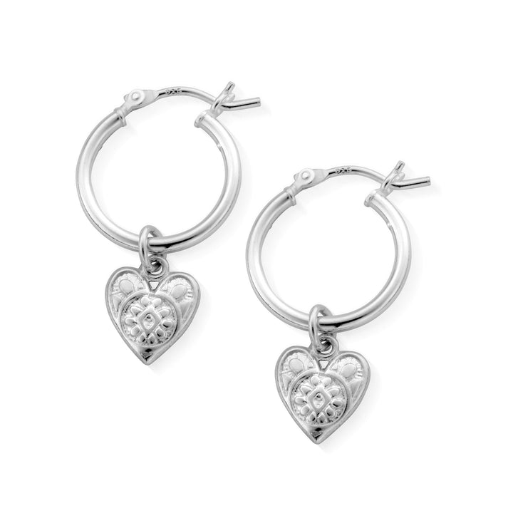 ChloBo Patterned Heart Hoop Earrings