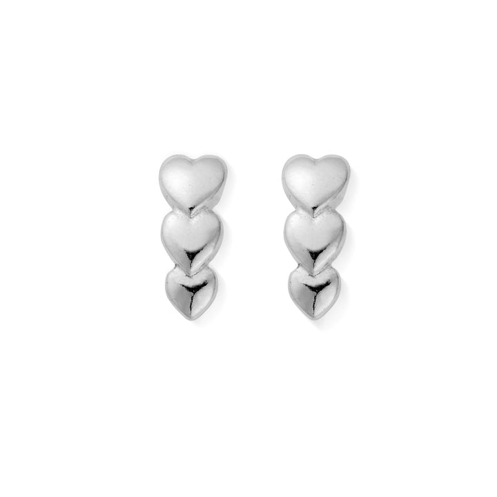 Chlobo Silver Life Lover Stud Earrings