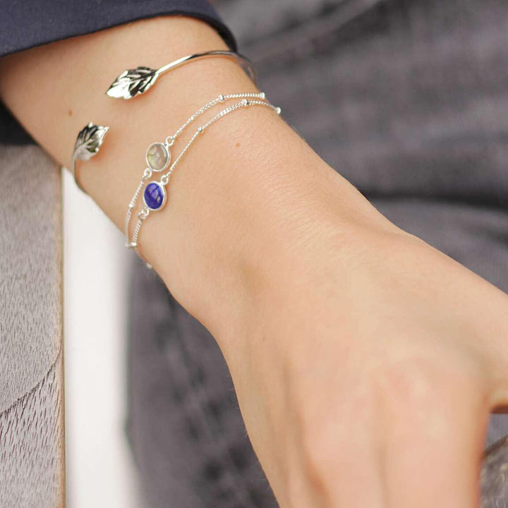 Daisy London Lapis Healing Stone silver bracelet