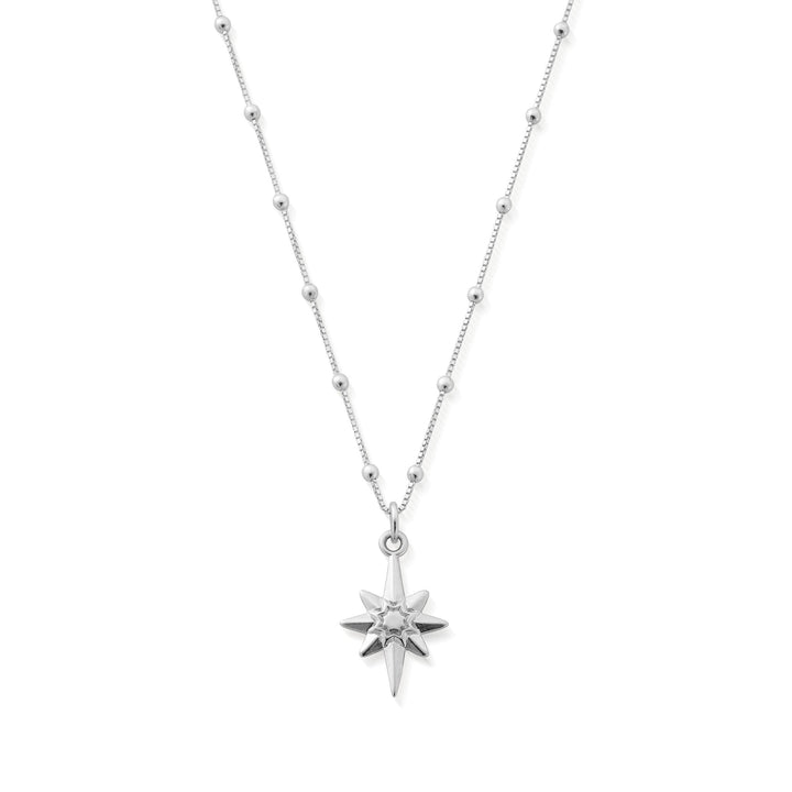 ChloBo Silver Bobble Chain North Star Necklace