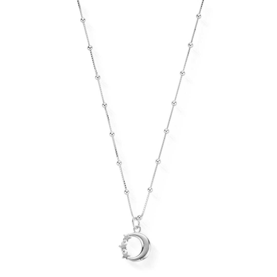 ChloBo Silver Newbie Necklace with Moon and Star Pendant