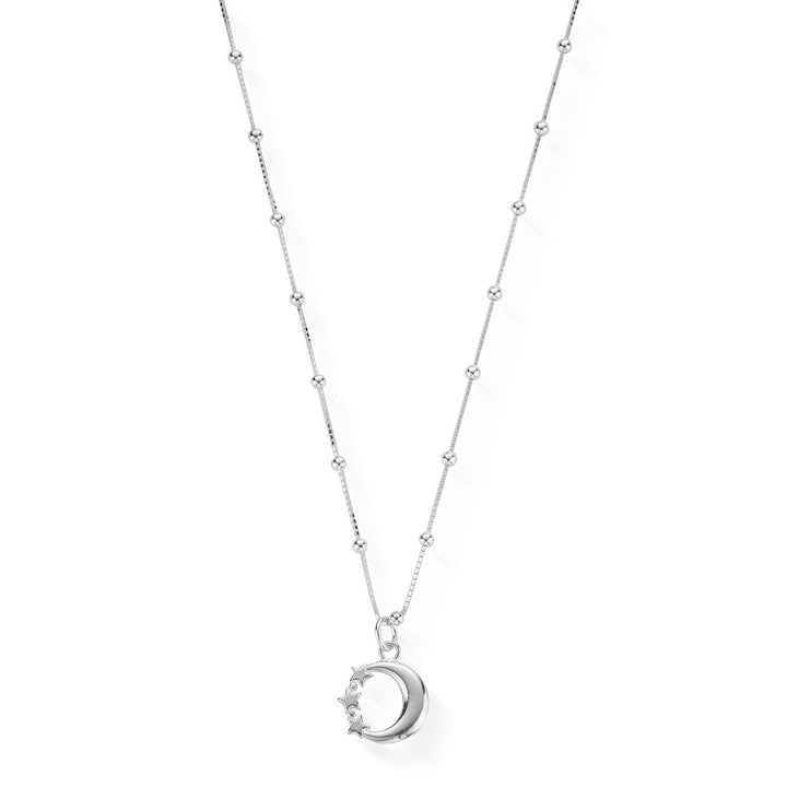 ChloBo Silver Newbie Necklace with Moon and Star Pendant