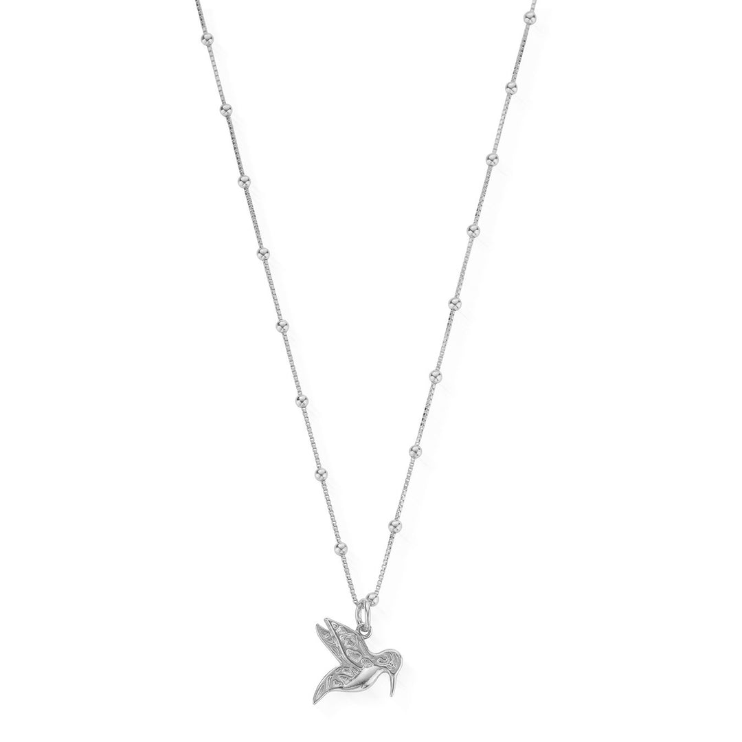 ChloBo Silver Newbie Necklace with Humming Bird Pendant