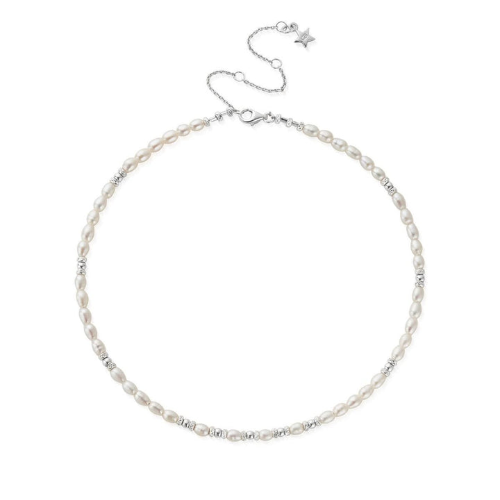 ChloBo Silver and Pearl Choker Necklace