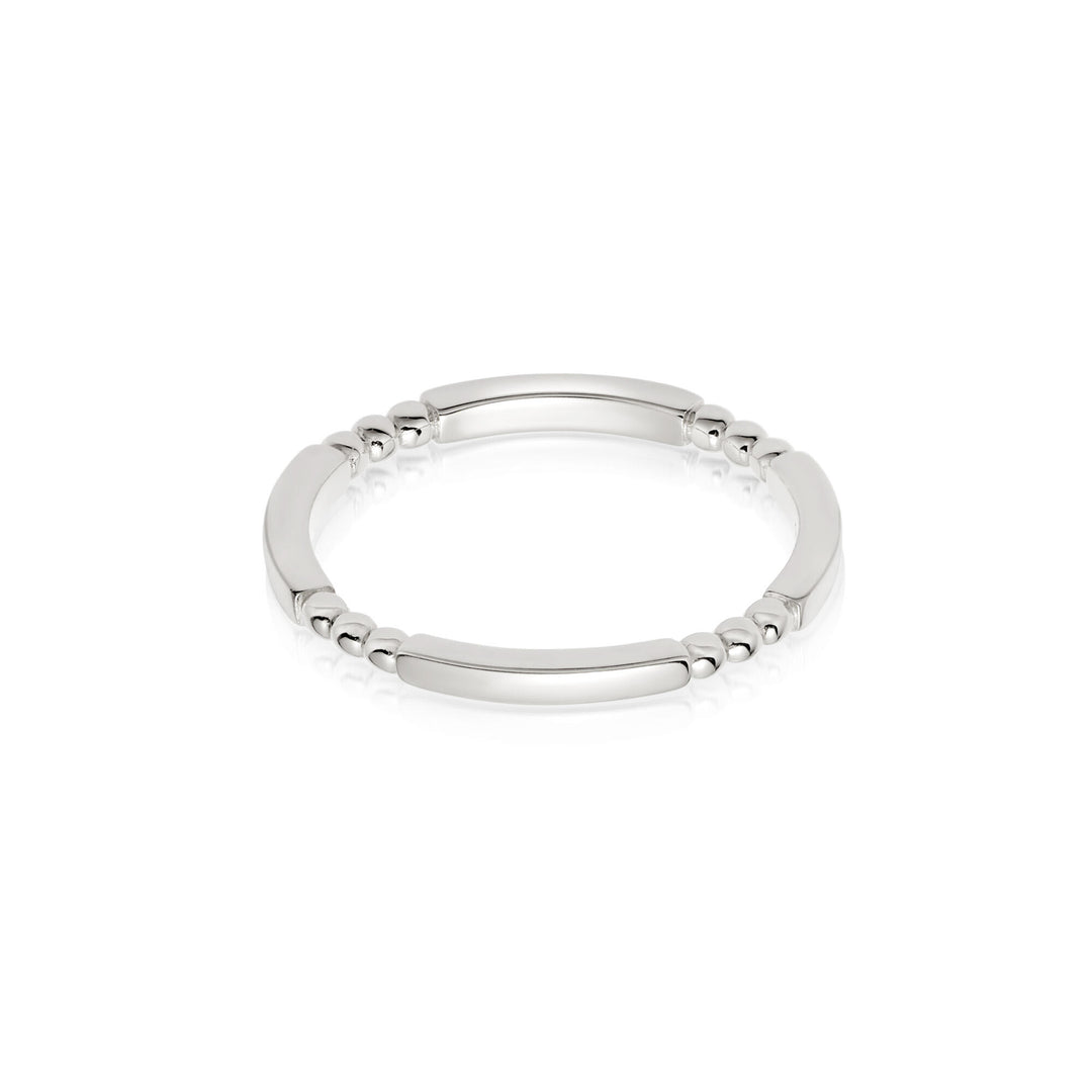 Daisy London Silver Thin Stacked Ring