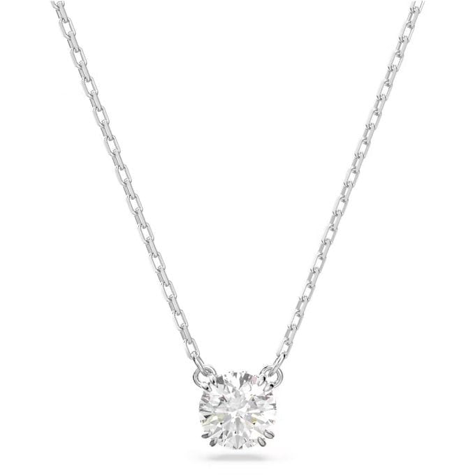 Swarovski Silver Stilla Round Cut Pendant Necklace