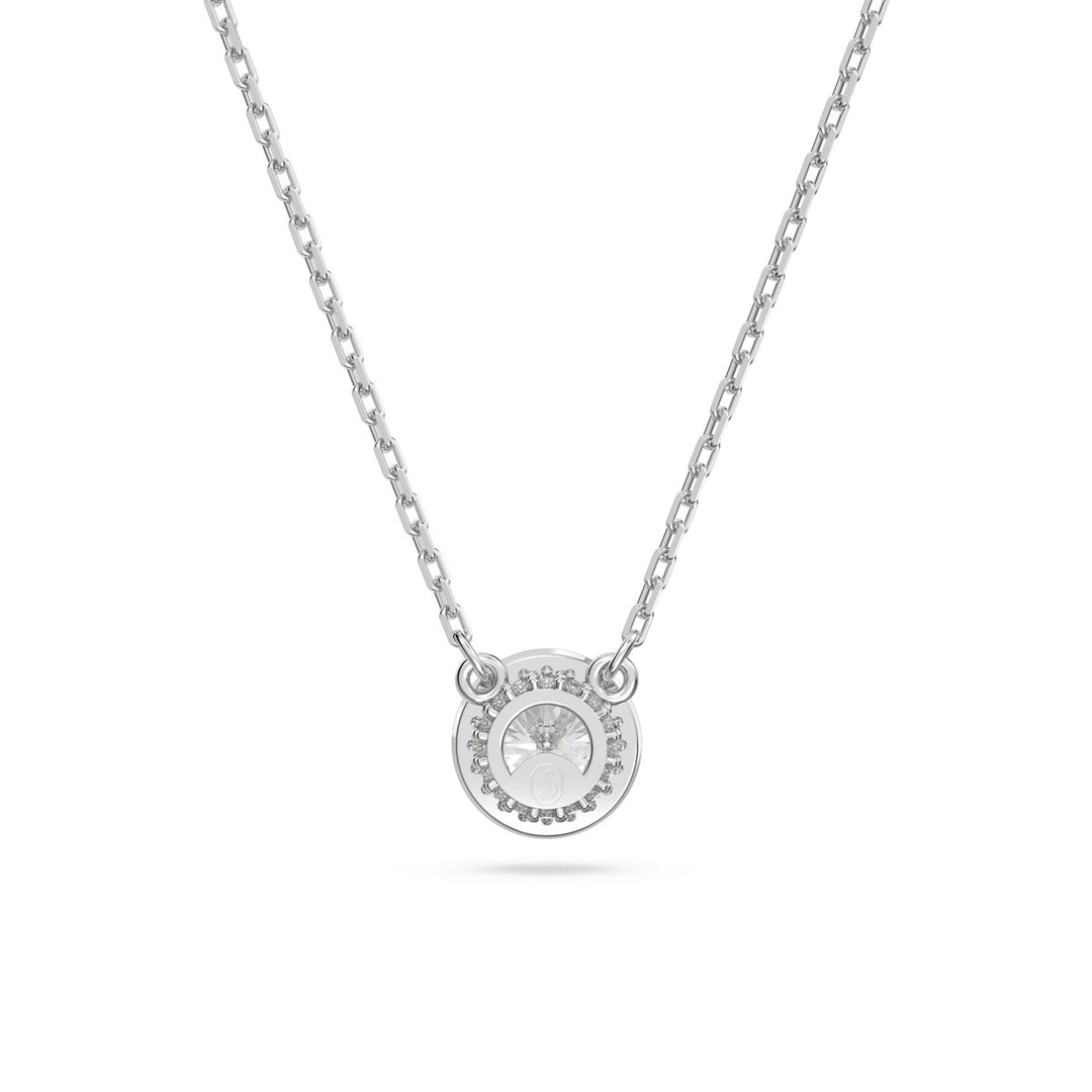 Swarovski Silver Una Round Cut Pave Necklace