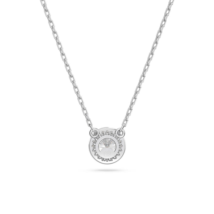 Swarovski Silver Una Round Cut Pave Necklace