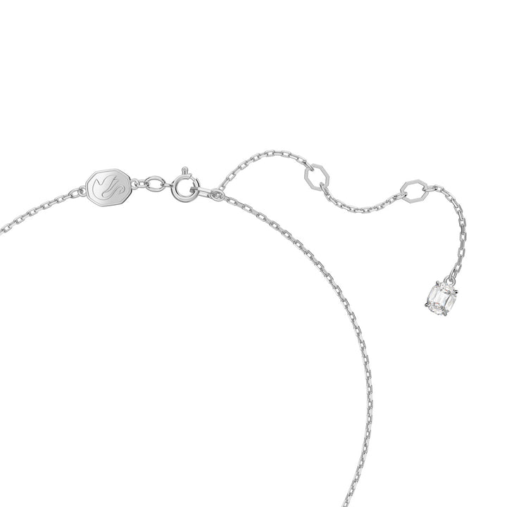 Swarovski Silver Una Round Cut Pave Necklace