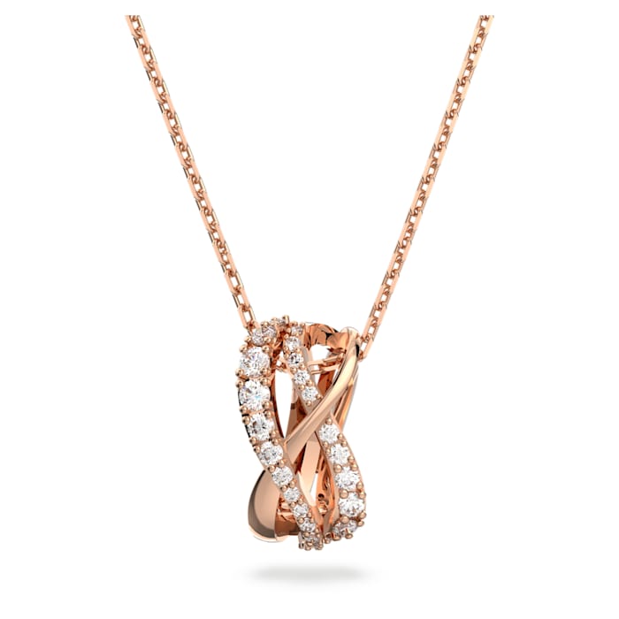 Swarovski Rose-Gold Hyperbola Twist Necklace