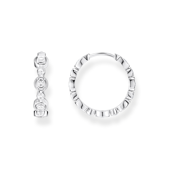 Thomas Sabo Silver Circle CZ Hoop Earrings