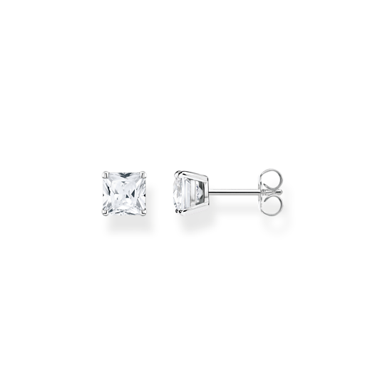 Thomas Sabo Silver Square Clear CZ Stud Earrings