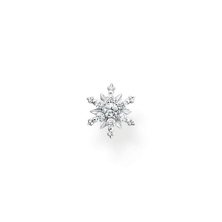 Thomas Sabo Silver Single Snowflake Stud Earring