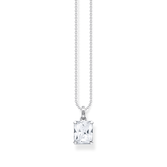 Thomas Sabo Silver Faceted CZ Pendant Necklace